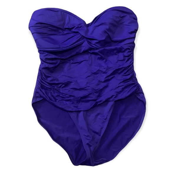La Blanca Other - La Blanca Purple Slimming Strapless Swimsuit Size 14